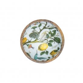 Lemon & Bird Mango Wood Bowl 18cm