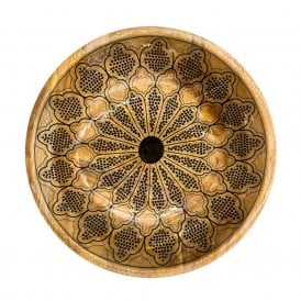 Mandala Black Mango Wood Bowl 35cm