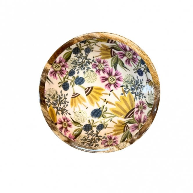 By Room Wild Garden Mango Wood Bowl 18cm