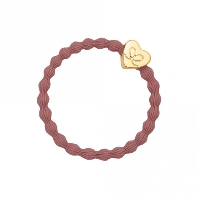 byEloise London Gold Heart Champagne Pink Bangle Band