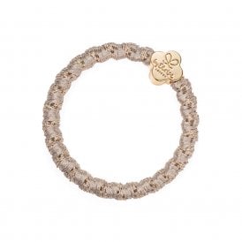 Gold Quatrefoil Blonde Woven Bangle Band