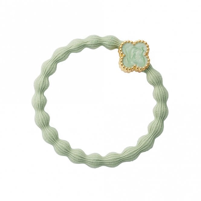 byEloise London Gold Quatrefoil Pistachio Bangle Band