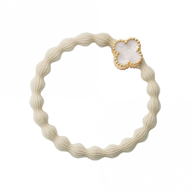 byEloise London Gold Quatrefoil Vanilla Bangle Band