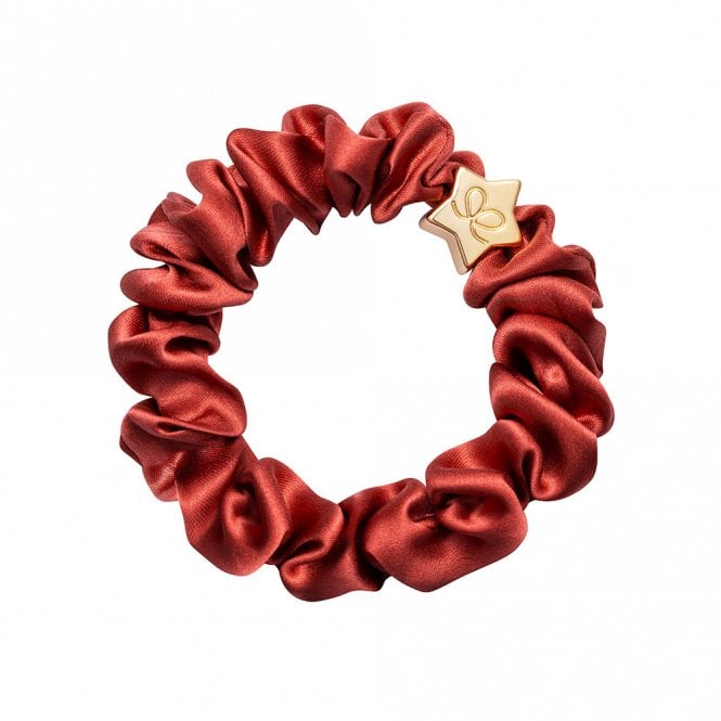 byEloise London Gold Star Persimmon Silk Scrunchie Bangle Band