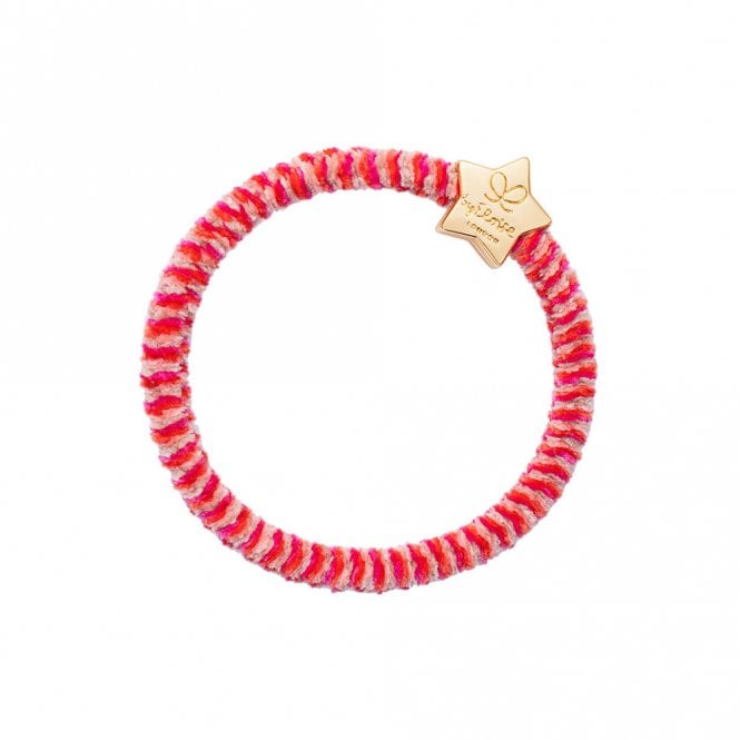 byEloise London Gold Star Pink Fizz Velvet Bangle Band