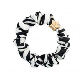 Gold Star Zebra Silk Scrunchie Bangle Band