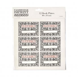 Arabesque Border 'This Book Belongs To' Book Plate Pack of 12