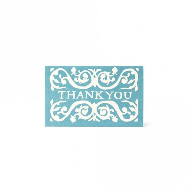 Cambridge Imprint Blue Arabesque Tiny Thank You Pack of 6 Gift Cards