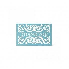 Blue Arabesque Tiny Thank You Pack of 6 Gift Cards