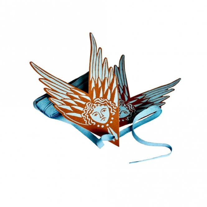 Cambridge Imprint Copper Fancy Suffolk Angels Pack of 5 Gift Tags