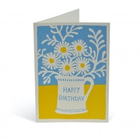 Daisies in a Mug Happy Birthday Card