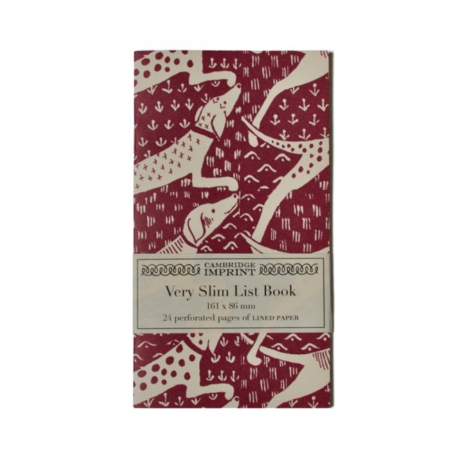 Cambridge Imprint Dogs Blackcurrant Squash Very Slim List Notebook