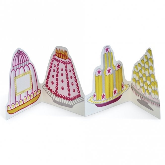 Cambridge Imprint Let Us Eat Cake Concertina Card