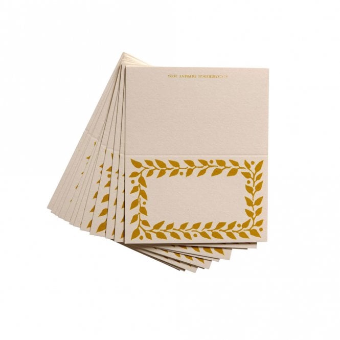 Cambridge Imprint Mustard Pack of 12 Place Cards