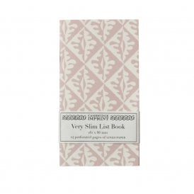 Oak Leaves Pale Pink Very Slim List Notebook