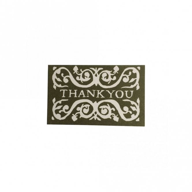 Cambridge Imprint Olive Arabesque Tiny Thank You Pack of 6 Gift Cards