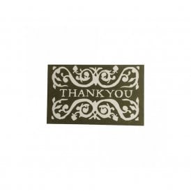Olive Arabesque Tiny Thank You Pack of 6 Gift Cards