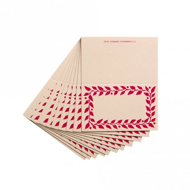 Cambridge Imprint Raspberry Pack of 12 Place Cards