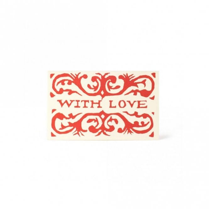 Cambridge Imprint Red Arabesque Tiny With Love Pack of 6 Gift Cards