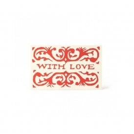 Red Arabesque Tiny With Love Pack of 6 Gift Cards