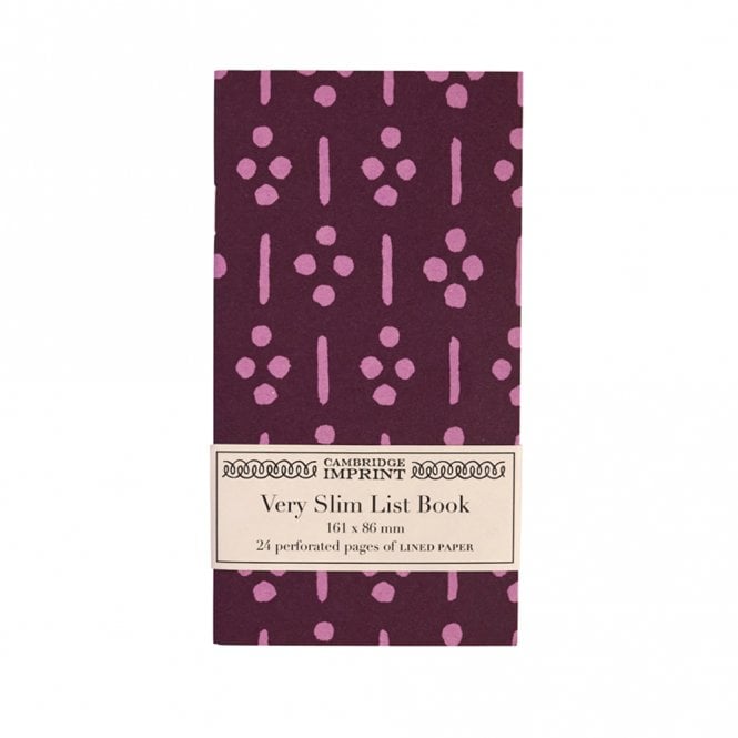 Cambridge Imprint Ugizawa Damson Very Slim List Notebook