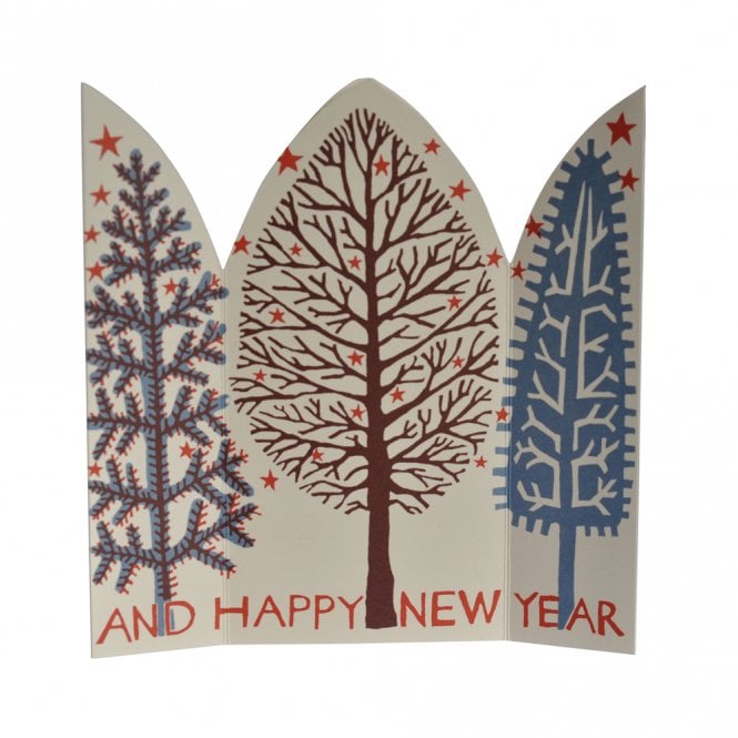 Cambridge Imprint Winter Trees Triptych Card
