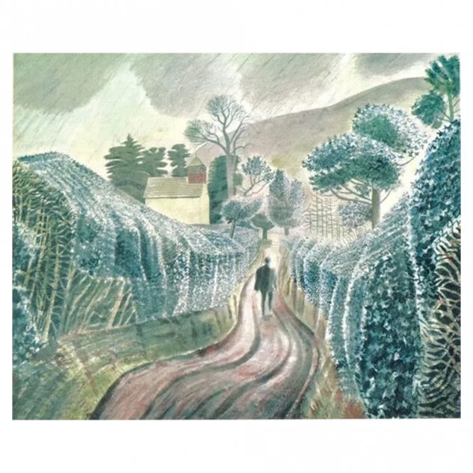 Canns Down Press Eric Ravilious Wet Afternoon 1928 Card