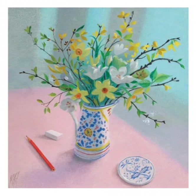 Canns Down Press Nicholas Hely Hutchinson Spring Flower Arrangement Card