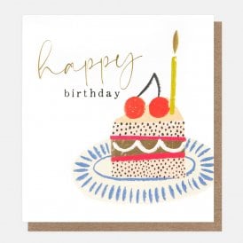 Cake on a Plate Birthday Card