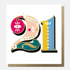 Carnival 21st Birthday Card