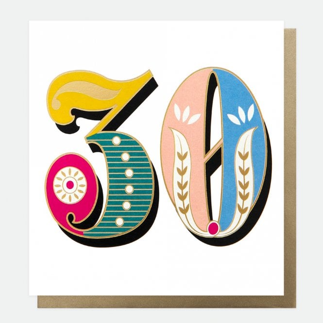 Caroline Gardner Carnival 30th Birthday Card