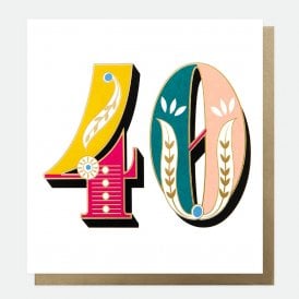 Carnival 40th Birthday Card