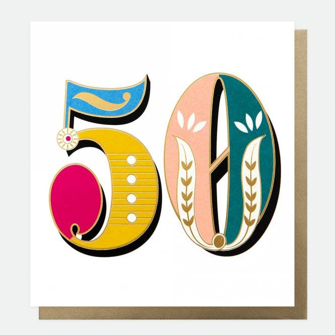 Caroline Gardner Carnival 50th Birthday Card