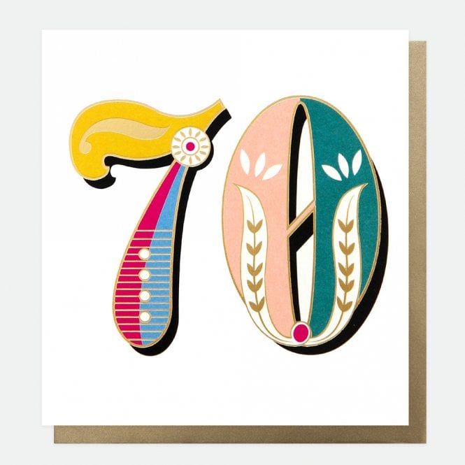 Caroline Gardner Carnival 70th Birthday Card