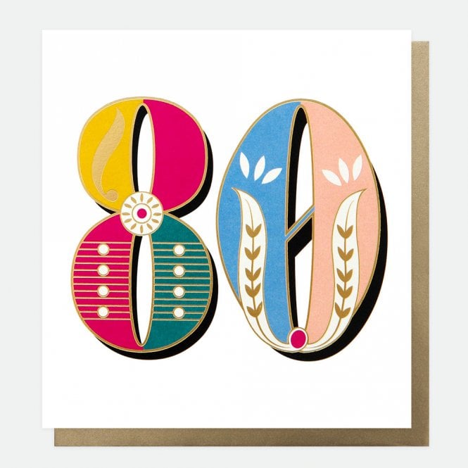 Caroline Gardner Carnival 80th Birthday Card