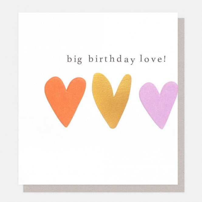 Caroline Gardner Colourful Hearts Big Birthday Love Card