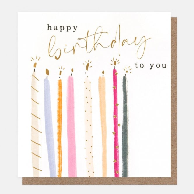 Caroline Gardner Happy Birthday Colourful Candles Card