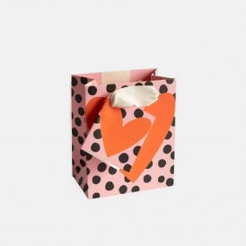 Hearts On Pink Spot Petite Gift Bag