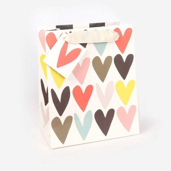 Caroline Gardner Jumbled Hearts Medium Gift Bag