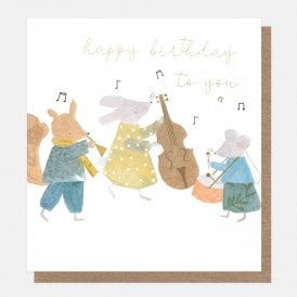 Musical Animals Birthday Card