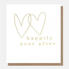 Overlapping Hearts Wedding Card