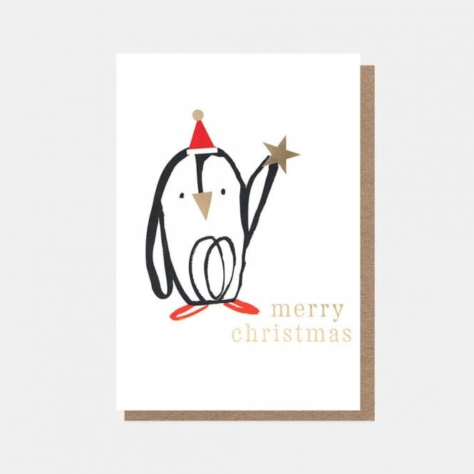 Caroline Gardner Penguin with a Star Pack of 10 Cards