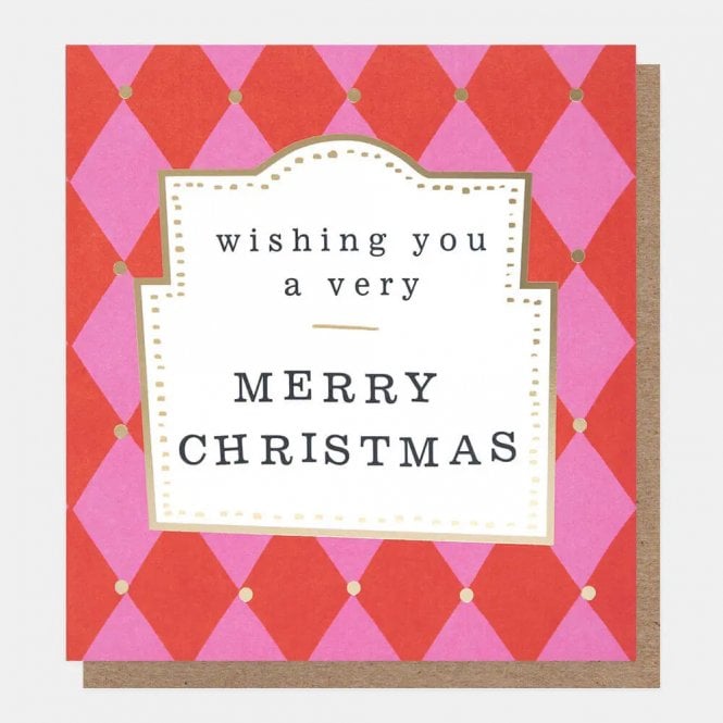Caroline Gardner Pink & Orange Diamond Pack of 8 Charity Cards