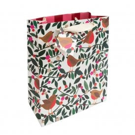 Robins & Berries Foliage Large Gift Bag
