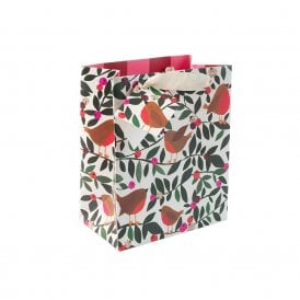 Robins & Berries Foliage Medium Gift Bag