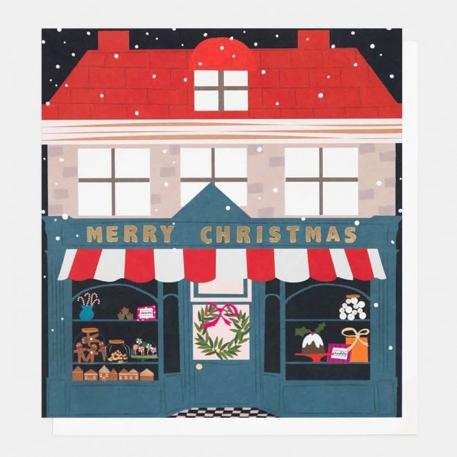 Caroline Gardner Shop Front Snowy Night Pack of 8 Charity Cards