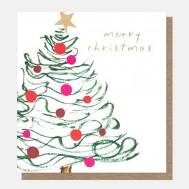 Swirley Tree with Baubles Pack of 8 Charity Cards