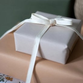 Cream Biodegradable Ribbon 5m