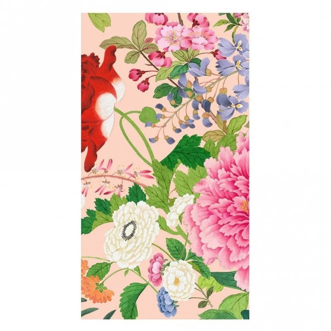 Caspari A Profusion Of Flowers Shell Pink Long Guest Napkins