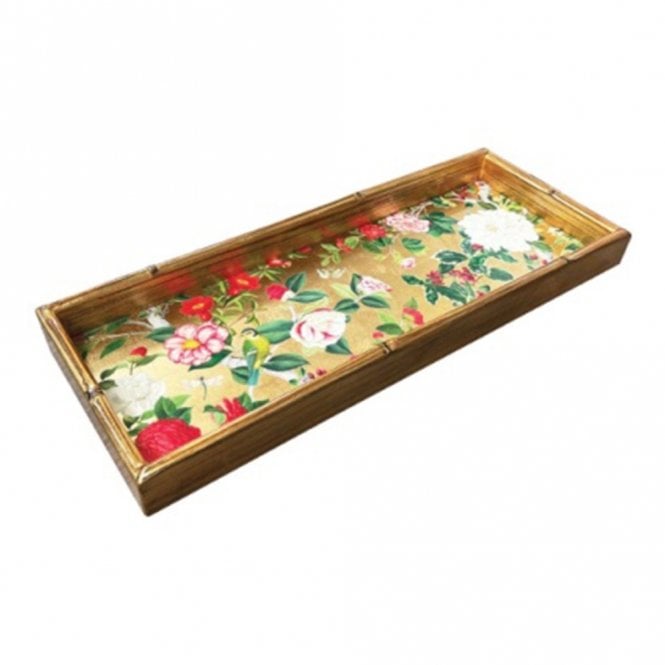 Caspari Christmas Chinoiserie Lacquer Bar Tray